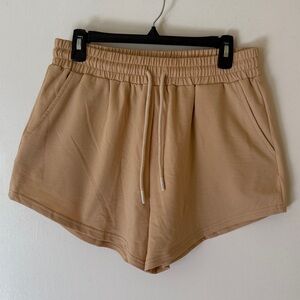 Casual Tan Drawstring Shorts
